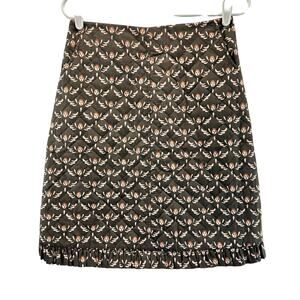 Kristinit Quilted Angel Skirt Brown Pink Ruffles Small